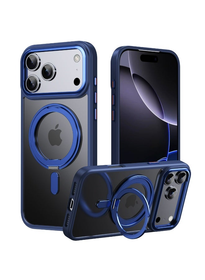 Case Pro MagSpin For iPhone 17 Pro Max Drop Protection 360° Rotatable Ring Stand Compatible with MagSafe Case Cover